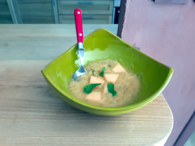 Une soupe froide melon/concombre