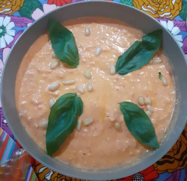 creme poivron feta